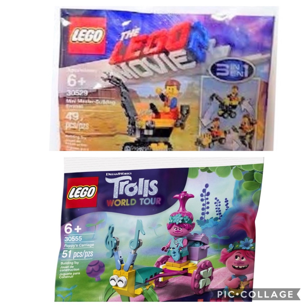 LEGOS - SET OF 2  -LEGO Movie & TROLLS